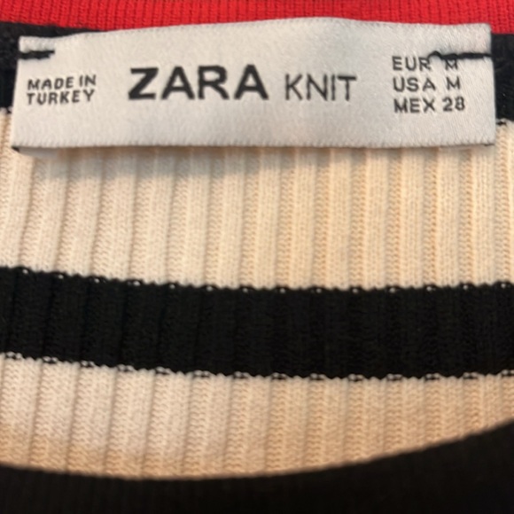 Zara Knit black and ivory dress ! Day to evening ! EUC - Picture 3 of 4